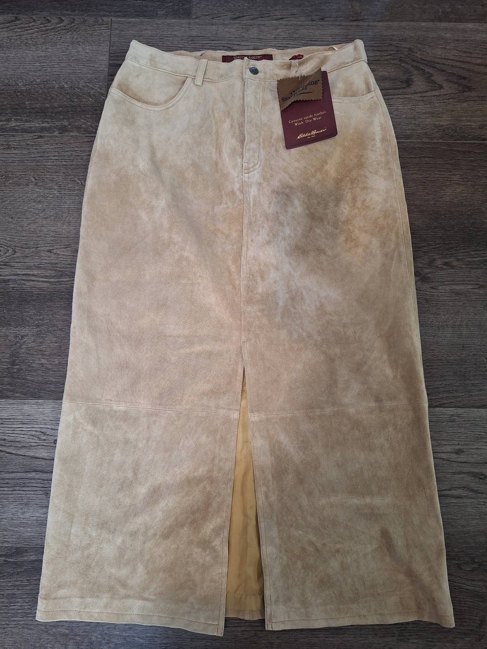 Eddie Bauer Suede Skirt in Beige -